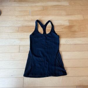 lululemon athletica Black Racerback mesh Tank Top